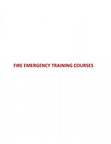 Fire Emergency Safety Courses