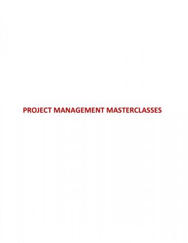 Project Management Masterclasses